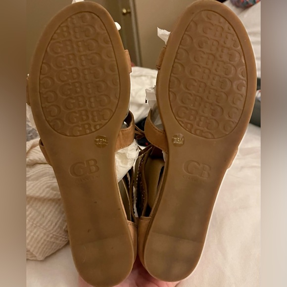 *EUC* Gianni Bini / Embellished Tiered Fringe Faux Suede Sandal / Brown … - Picture 7 of 10